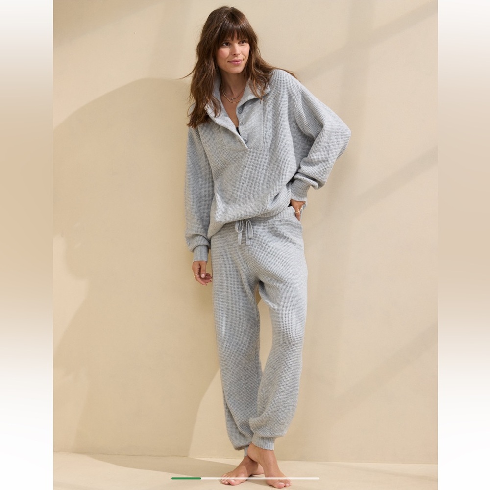 Aerie Cozy Waffle Joggers